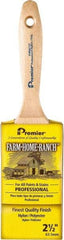Premier Paint Roller - 2-1/2" Flat Nylon/Polyester General Purpose Paint Brush - 3" Bristle Length, 5-1/2" Wood Beavertail Handle - Apex Tool & Supply
