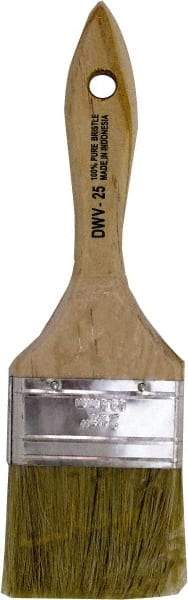 Premier Paint Roller - 2-1/2" Flat White China Bristle Chip Brush - 1-3/4" Bristle Length, 5-1/2" Wood Beavertail Handle - Apex Tool & Supply