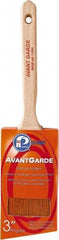 Premier Paint Roller - 3" Oval/Angle Polyester Sash Brush - 3-1/4" Bristle Length, 6-3/4" Wood Sash Handle - Apex Tool & Supply