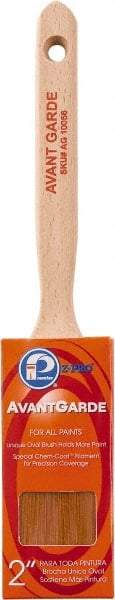 Premier Paint Roller - 2" Oval Polyester Sash Brush - 2-3/4" Bristle Length, 7-1/4" Wood Sash Handle - Apex Tool & Supply