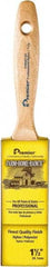 Premier Paint Roller - 1-1/2" Flat Nylon/Polyester General Purpose Paint Brush - 2-1/2" Bristle Length, 4-3/4" Wood Beavertail Handle - Apex Tool & Supply