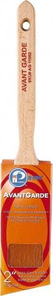 Premier Paint Roller - 2" Oval/Angle Polyester Sash Brush - 2-3/4" Bristle Length, 7" Wood Sash Handle - Apex Tool & Supply