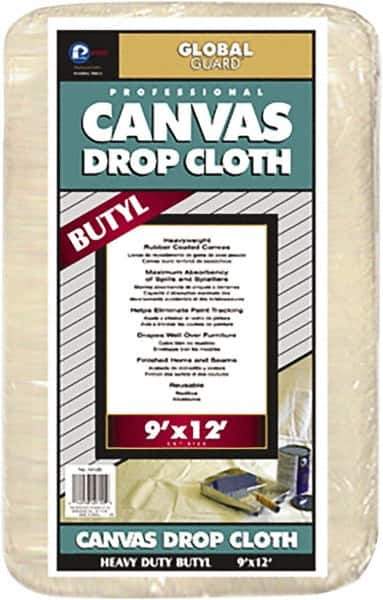 Premier Paint Roller - Heavy Weight Canvas Drop Cloth - 12' x 9', 1 mil Thick, Off White - Apex Tool & Supply