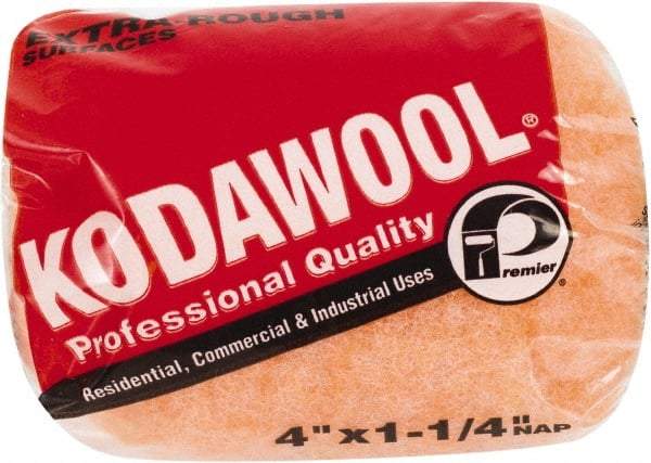 Premier Paint Roller - 1-1/4" Nap, 4" Wide Paint Roller Cover - Extra-Rough Texture, Polyester & Wool - Apex Tool & Supply