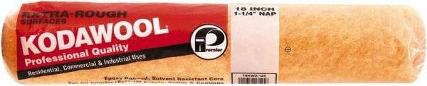 Premier Paint Roller - 1-1/4" Nap, 18" Wide Paint Roller Cover - Extra-Rough Texture, Polyester & Wool - Apex Tool & Supply