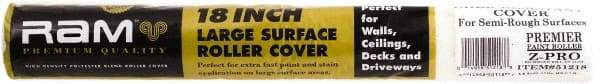 Premier Paint Roller - 3/8" Nap, 18" Wide Paint Roller Cover - Semi-Smooth Texture, Polyester - Apex Tool & Supply