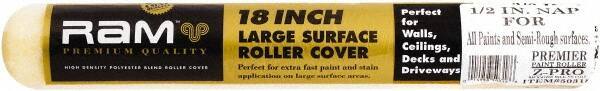 Premier Paint Roller - 1/2" Nap, 18" Wide Paint Roller Cover - Semi-Rough Texture, Polyester - Apex Tool & Supply