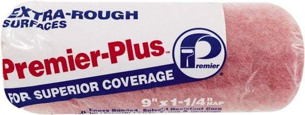Premier Paint Roller - 1-1/4" Nap, 9" Wide Paint Roller Cover - Extra-Rough Texture, Polyester - Apex Tool & Supply