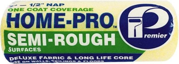 Premier Paint Roller - 1/2" Nap, 7" Wide Paint Roller Cover - Semi-Rough Texture, Polyester - Apex Tool & Supply