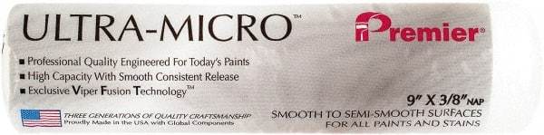 Premier Paint Roller - 3/8" Nap, 9" Wide Paint Roller Cover - Semi-Smooth Texture, Microfiber - Apex Tool & Supply