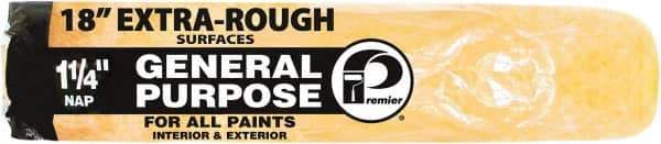 Premier Paint Roller - 1-1/4" Nap, 18" Wide Paint Roller Cover - Extra-Rough Texture, Polyester - Apex Tool & Supply