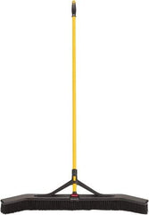 Rubbermaid - 36" Medium Duty Polypropylene Push Broom - 3" Bristle Length, Foam Block, Threaded Handle Connection, Handle Included - Apex Tool & Supply