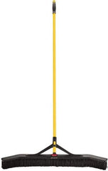 Rubbermaid - 36" Medium Duty Synthetic Push Broom - 3" Bristle Length, Foam Block, Threaded Handle Connection, Handle Included - Apex Tool & Supply