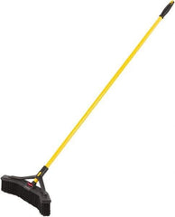Rubbermaid - 18" Medium Duty Polypropylene Push Broom - 3" Bristle Length, Foam Block, Threaded Handle Connection, Handle Included - Apex Tool & Supply
