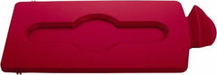 Rubbermaid - Rectangle Lid for Use with 23 Gal Rectangular Recycle Containers - Red, Polypropylene, For Slim Jim Trash Cans - Apex Tool & Supply