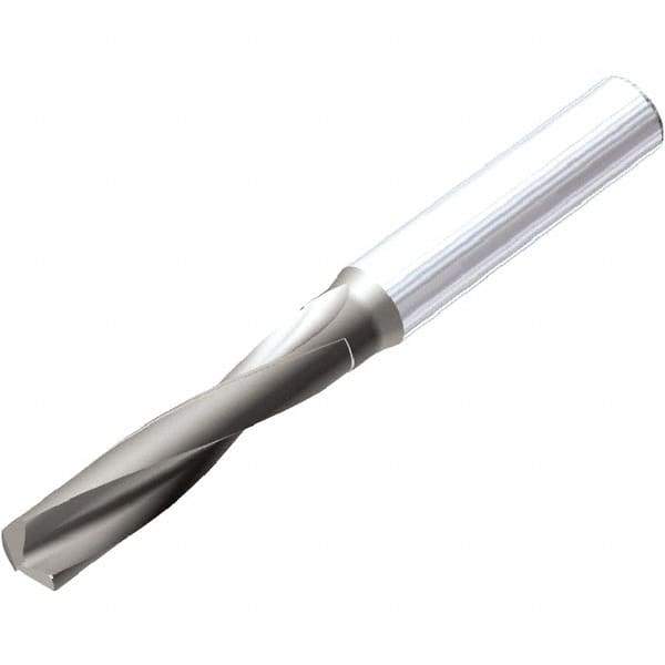 Kennametal - 4mm 142° Spiral Flute Solid Carbide Screw Machine Drill Bit - AlTiSiN Finish, Right Hand Cut, 24mm Flute Length, 66mm OAL, SGL Point, Straight Shank - Apex Tool & Supply