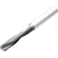 Kennametal - 10.5mm 142° Spiral Flute Solid Carbide Screw Machine Drill Bit - AlTiSiN Finish, Right Hand Cut, 55mm Flute Length, 102mm OAL, SGL Point, Straight Shank - Apex Tool & Supply