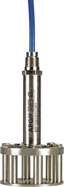 Made in USA - 5 Max psi, 1/2\x94 NPT (Male) Connection Submersible Pressure Transducer - mA Output Signal, 1/2" Thread, 0 - 130°F, 28 Volts - Apex Tool & Supply
