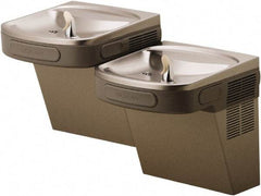ELKAY - 8 GPH Cooling Capacity Barrier Free Wall Mounted Water Cooler & Fountain - Bi-Level, 20 to 100 psi, 115 Volts, 370 Watts, 4.0 Full Load Amperage, 0.5 hp, Copper - Apex Tool & Supply