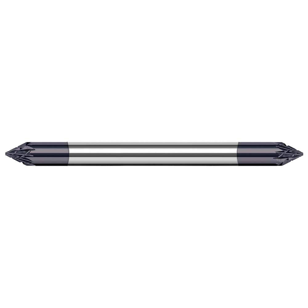 Harvey Tool - 3/16" Cut Diam, 3/16" Shank Diam, Solid Carbide Double Cut Flat Burr - Exact Industrial Supply
