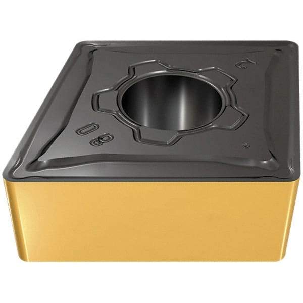 Iscar - CNMG432 M3M Grade IC830 Carbide Turning Insert - TiAlN/AlTiN/TiN Finish, 80° Diamond, 12.7mm Inscr Circle, 4.76mm Thick, 0.8mm Corner Radius - Apex Tool & Supply