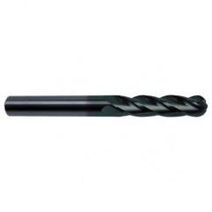 3/8" Dia. - 4 OAL - 30 Helix Super-A CBD Ball Nose EM - 4 FL - Apex Tool & Supply