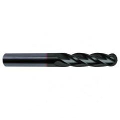 1/4" Dia. - 3 OAL - 30 Helix Super-A CBD Ball Nose EM - 4 FL - Apex Tool & Supply
