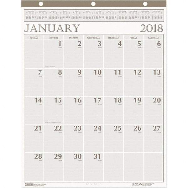 House of Doolittle - 12 Sheet, 20 x 26", Wall Calendar - Beige - Apex Tool & Supply