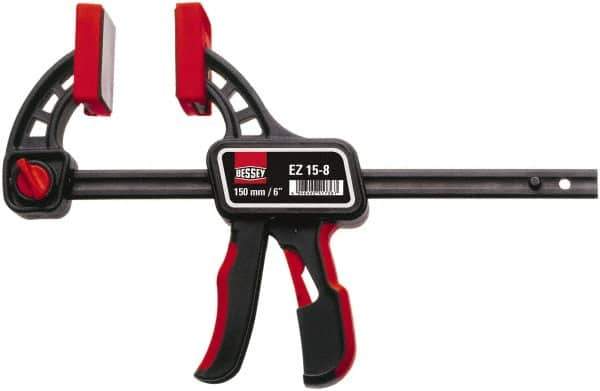 Bessey - 6" Capacity, 2-3/8" Throat Depth, Carbon Steel Bar Clamp - 150 Lb Clamping Pressure - Apex Tool & Supply