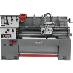 Jet - 14" Swing, 40" Between Centers, 230/460 Volt, Triple Phase Bench Lathe - 5MT Taper, 3 hp, 40 to 1,800 RPM, 1-1/2" Bore Diam, 30" Deep x 56-1/2" High x 74.8" Long - Apex Tool & Supply