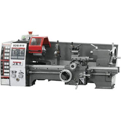 Jet - 8-3/4" Swing, 18" Between Centers, 115 Volt, Single Phase Bench Lathe - 3MT Taper, 3/4 hp, 130 to 2,000 RPM, 3/4" Bore Diam, 20" Deep x 30" High x 40" Long - Apex Tool & Supply