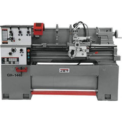 Jet - 14" Swing, 40" Between Centers, 230/460 Volt, Triple Phase Bench Lathe - 5MT Taper, 3 hp, 40 to 1,800 RPM, 1-1/2" Bore Diam, 30" Deep x 56-1/2" High x 74.8" Long - Apex Tool & Supply