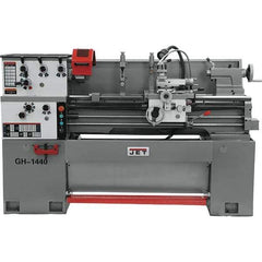 Jet - 14" Swing, 40" Between Centers, 230/460 Volt, Triple Phase Bench Lathe - 5MT Taper, 3 hp, 40 to 1,800 RPM, 1-1/2" Bore Diam, 30" Deep x 56-1/2" High x 74.8" Long - Apex Tool & Supply