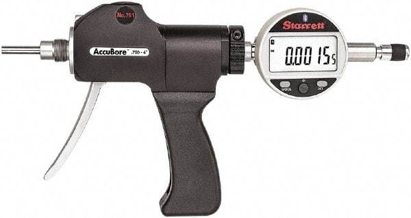 Starrett - Electronic Bore Gages Type: Pistol Grip Electronic Bore Gage Minimum Measurement (Decimal Inch): 0.7500 - Apex Tool & Supply