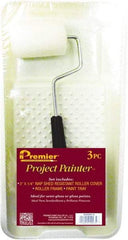 Premier Paint Roller - 14-3/4" Long, 1/4" Nap, Wall Paint Roller Set - 7-1/2" Wide, Steel Frame, Includes Paint Tray, Roller Cover & Frame - Apex Tool & Supply