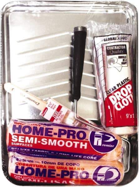Premier Paint Roller - 3/8" Nap, Wall Paint Roller Set - 10" Wide, Steel Frame, Includes Paint Tray, Roller Cover & Frame - Apex Tool & Supply