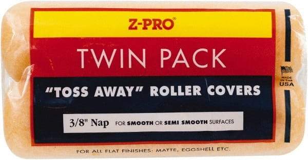 Premier Paint Roller - 3/8" Nap, 9" Wide Paint Roller Cover - Semi-Smooth Texture, Polyester - Apex Tool & Supply