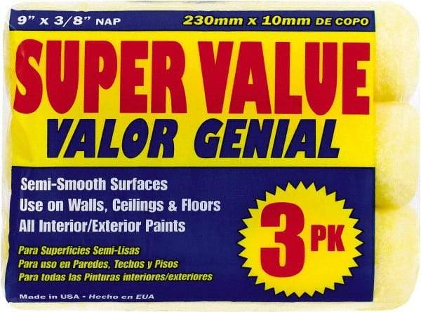 Premier Paint Roller - 1/2" Nap, 9" Wide Paint Roller Cover - Semi-Rough Texture, Polyester - Apex Tool & Supply