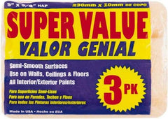 Premier Paint Roller - 3/8" Nap, 9" Wide Paint Roller Cover - Semi-Smooth Texture, Polyester - Apex Tool & Supply
