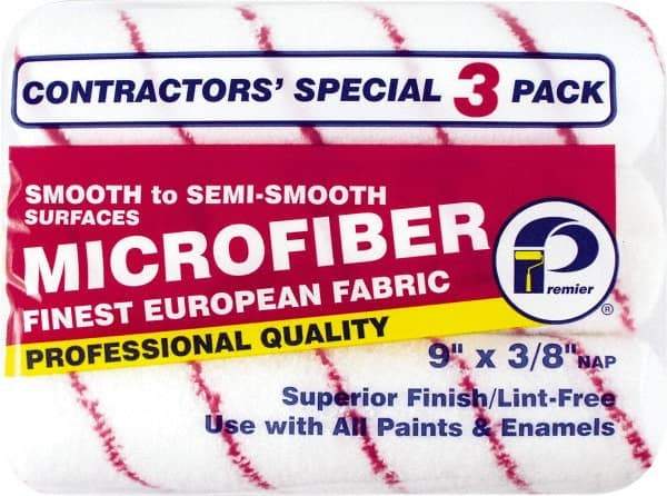 Premier Paint Roller - 3/8" Nap, 9" Wide Paint Roller Cover - Semi-Smooth Texture, Microfiber - Apex Tool & Supply