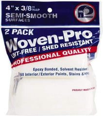 Premier Paint Roller - 3/8" Nap, 4" Wide Paint Roller Cover - Semi-Smooth Texture, Woven & Polyester - Apex Tool & Supply