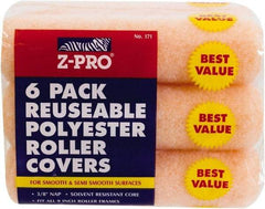 Premier Paint Roller - 3/8" Nap, 9" Wide Paint Roller Cover - Smooth Texture, Polyester - Apex Tool & Supply