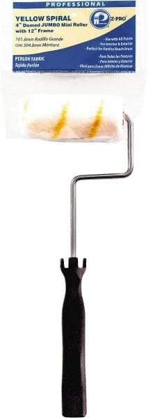 Premier Paint Roller - 12" Long, 3/8" Nap, Mini Roller Cover Combo - 4" Wide, Plastic Frame, Includes Roller Cover & Frame - Apex Tool & Supply