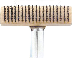 Premier Paint Roller - Steel Surface Preparation Wire Brush - 1" Bristle Length, 2-1/2" Wide, 6" OAL, Wood Block, Straight Wood Handle - Apex Tool & Supply