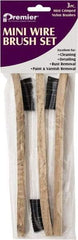 Premier Paint Roller - 3 Piece Nylon Surface Preparation Wire Brush - 8" OAL, Wood Handle - Apex Tool & Supply
