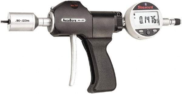 Starrett - Electronic Bore Gages Type: Pistol Grip Electronic Bore Gage Minimum Measurement (Decimal Inch): 0.1000 - Apex Tool & Supply