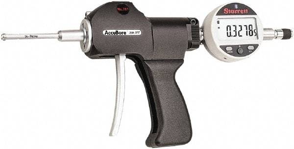 Starrett - Electronic Bore Gages Type: Pistol Grip Electronic Bore Gage Minimum Measurement (Decimal Inch): 0.2500 - Apex Tool & Supply