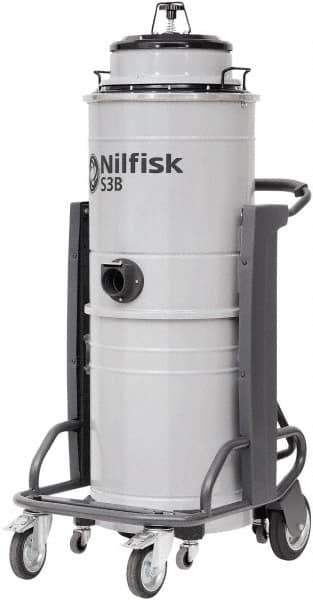 Nilfisk - 13 Gal Steel Tank, Electric Powered Wet/Dry Vacuum - 3.21 Peak hp, 100/120 Volt, 15.8 Amps, 20' Hose Fitting, Main Filter, Accessories Included - Apex Tool & Supply