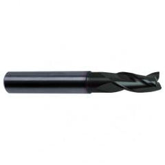 1/4 Dia. x 2-1/2 Overall Length 3-Flute Square End Solid Carbide SE End Mill-Round Shank-Center Cut-Super-A - Apex Tool & Supply