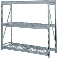 Lyon - 4 Shelf Starter Waterfall Wire Steel Shelving - 10,000 Lb Capacity, 72" Wide x 96" High x 36" Deep, Dove Gray - Apex Tool & Supply